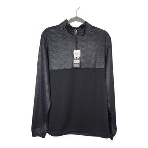 NWT Pebble Beach Men's Quarter Zip‎ Pullover in Black Size Large